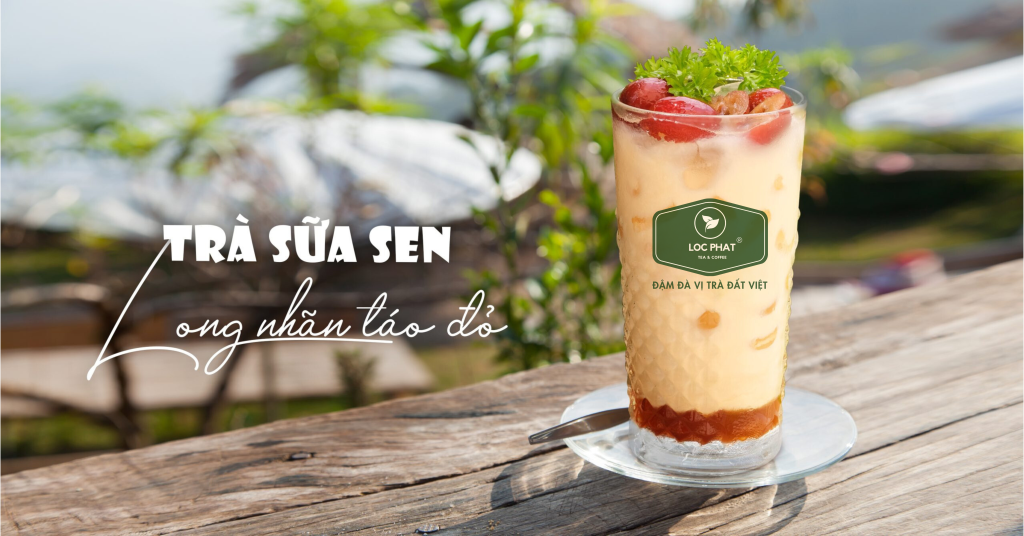 Trà sữa sen long nhãn táo đỏ